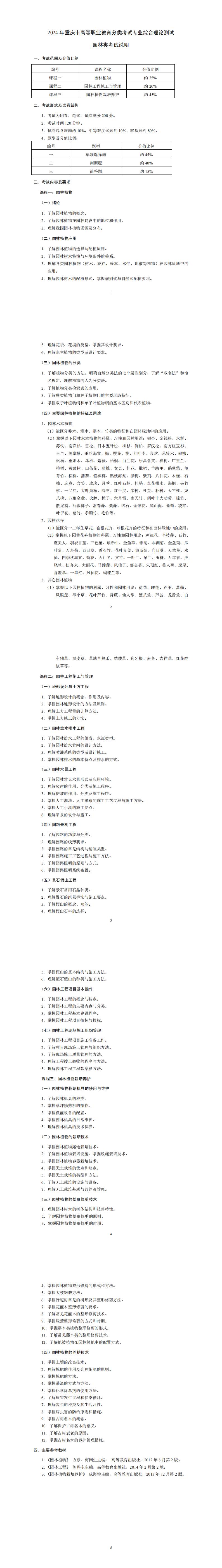 2024+年重庆市高等职业教育分类考试专业综合理论测试园林类考试说明_00.jpg